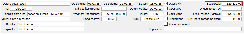 Klikni da uvećaš Najviša mesečna osnovica za plaćanje doprinosa